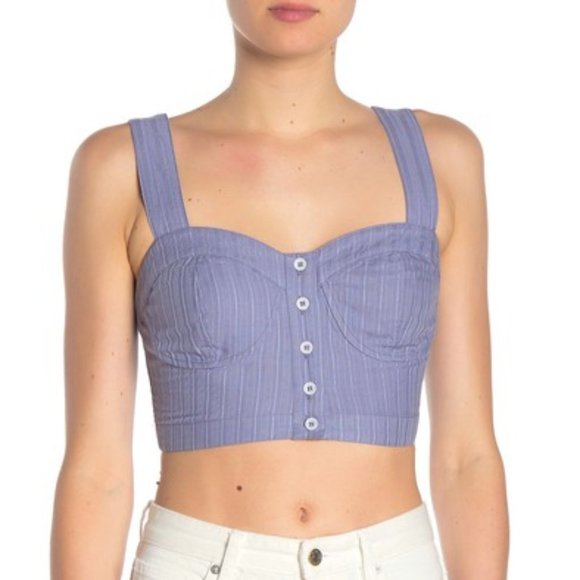 Free People Tops - free people | perfectly stripe crop top